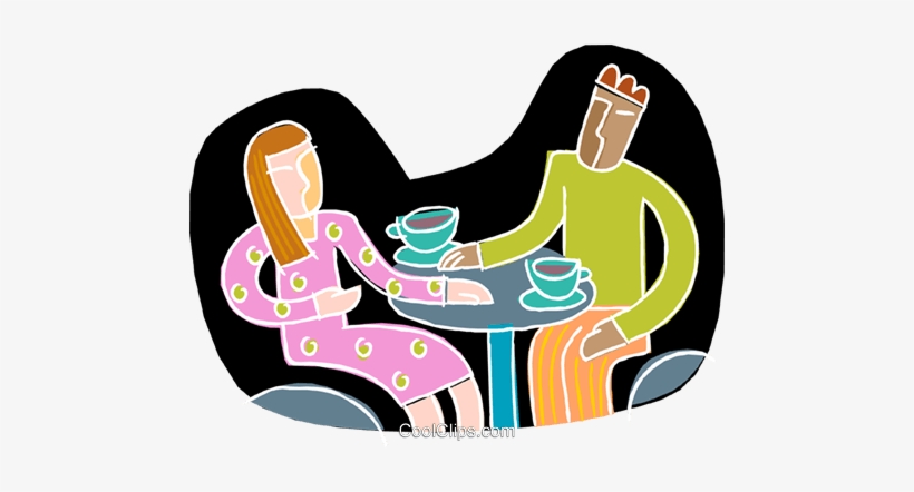 Conversation Over Coffee Royalty Free Vector Clip Art, transparent png