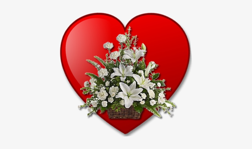 Peaceful White Lilies Sympathy Basket, transparent png