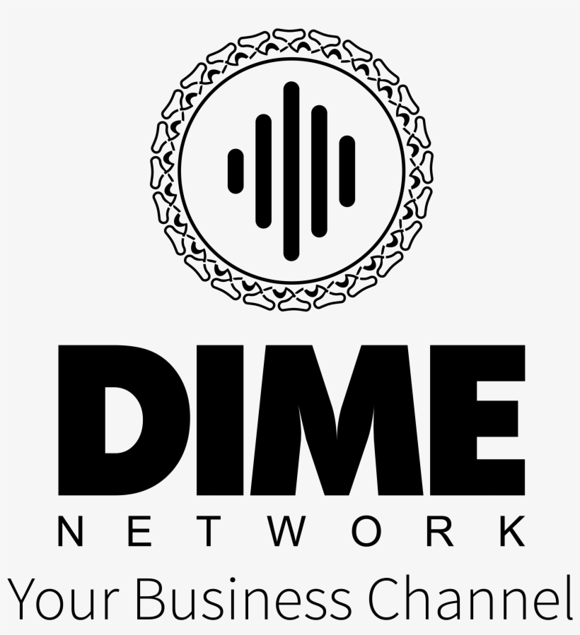 Dime Logo Black With Slogan - Graphics, transparent png