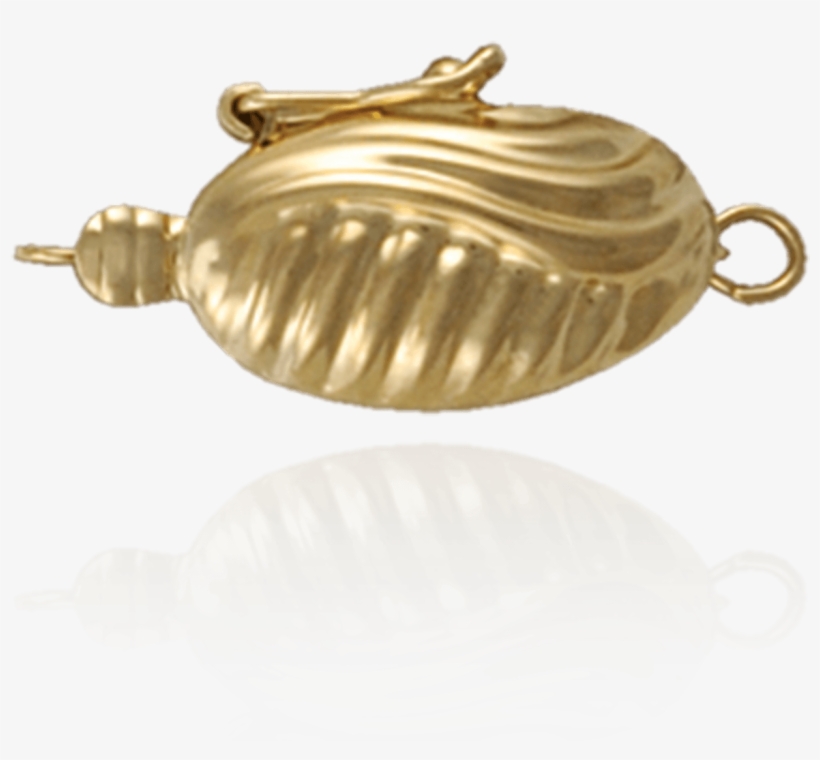 Oval Pearl Clasps With Swirl Design And Safety Lock - Locket, transparent png