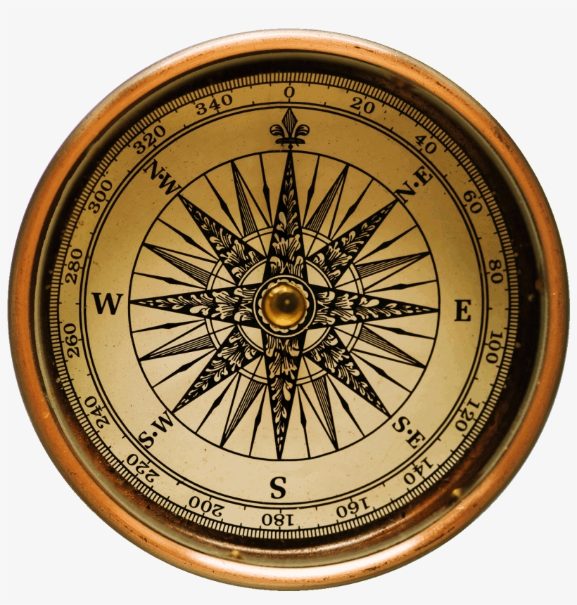 Images For > Pirate Map Compass Png - Old Compass, transparent png