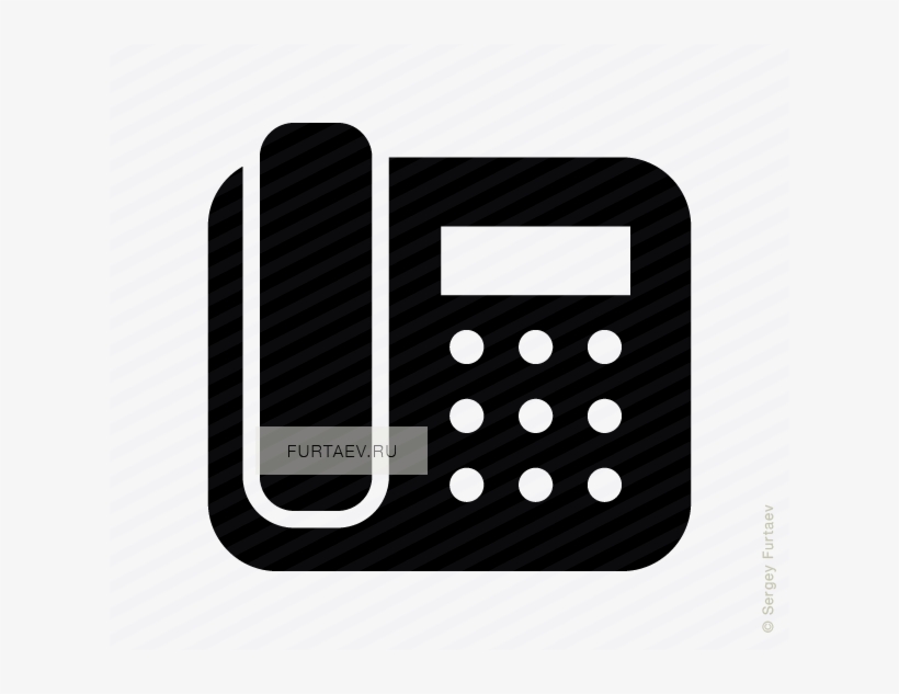 Vector Icon Of Push-button Telephone - Push Button Phone Icon, transparent png