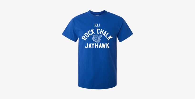 Ku Rock Chalk Jayhawk Basketball Swish Gildan Tee Shirt - Trička Pro Elektrikáře, transparent png