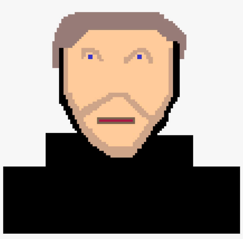 Pixel Chuck Norris - Cartoon, transparent png
