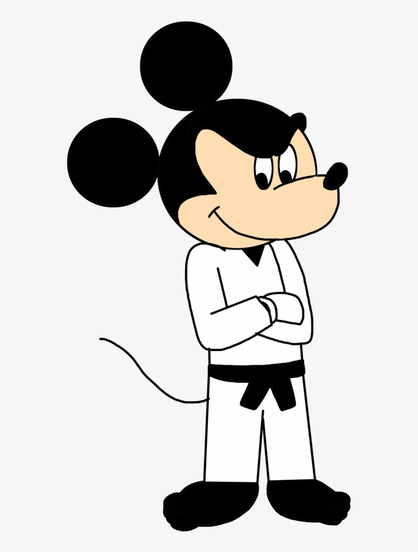 Svg Transparent Library Mickey Mouse In By Marcospower - Karate Mouse Cartun, transparent png