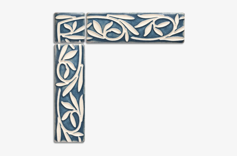 Willow Border, Ivy - Denim, transparent png