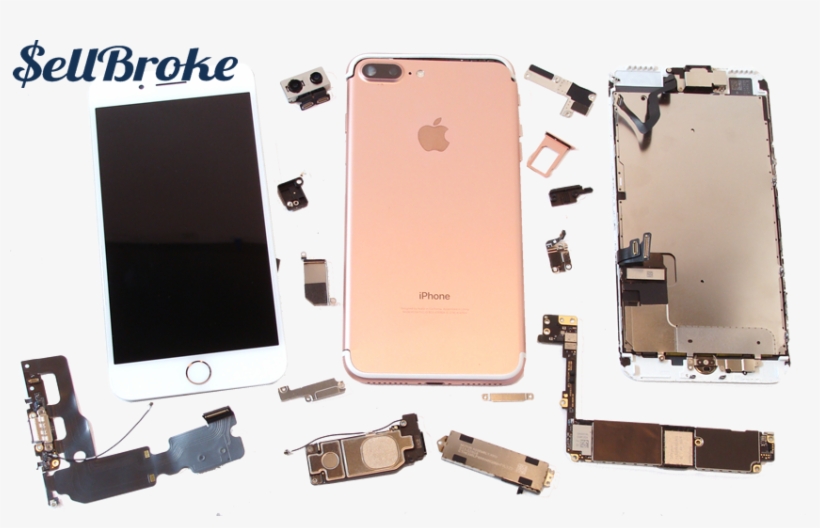Broken Iphone 7 In Parts, transparent png