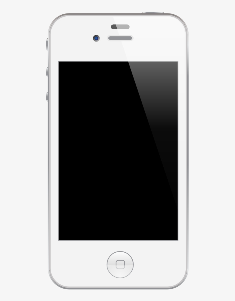 Iphone 4 4s White Scalable Vector Graphics Svg Inkscape - Coloring Pages Of Phones, transparent png
