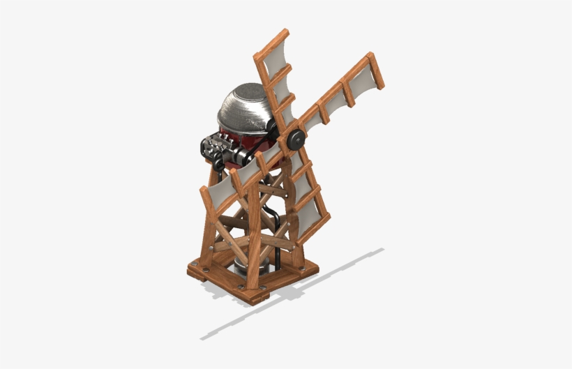 Silver Windmill - Wood, transparent png