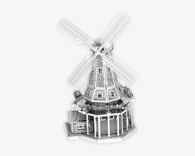 Picture Of Windmill - Fascinations Metal Earth Windmill 3 D Metal Model Kit, transparent png
