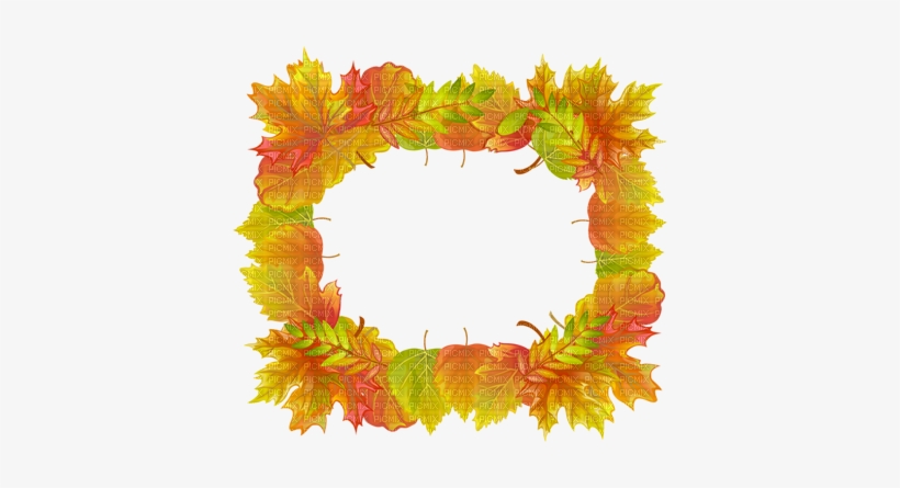 Kaz Creations Autumn Fall Leaves Leafs Background Frame - Full Border And Frames, transparent png