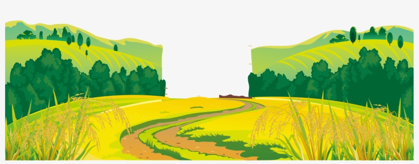 Windmill Farm Landscape - Farm Field Cartoon Png, transparent png