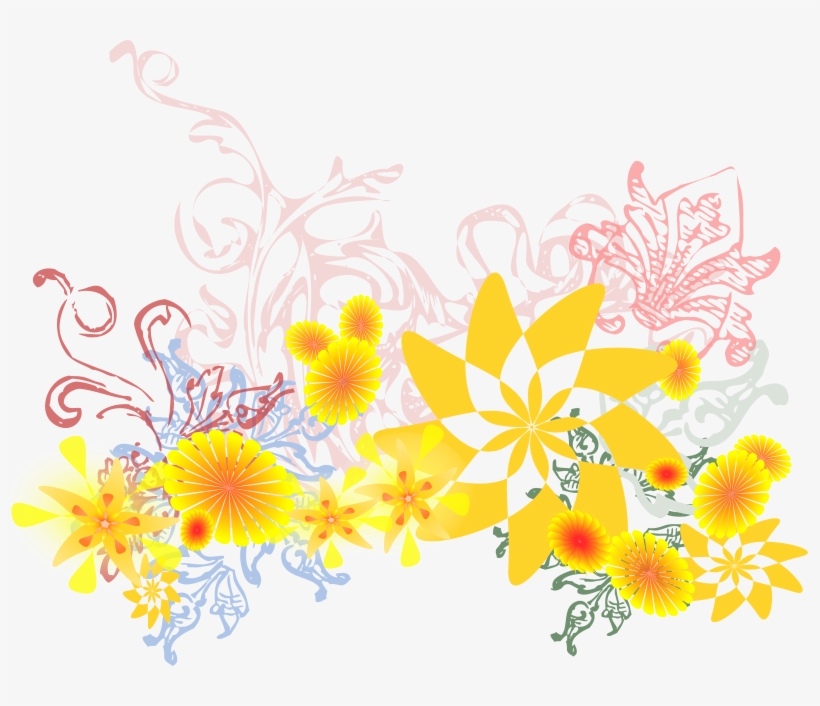 Png Flowers - Floral Art Shower Curtain, transparent png