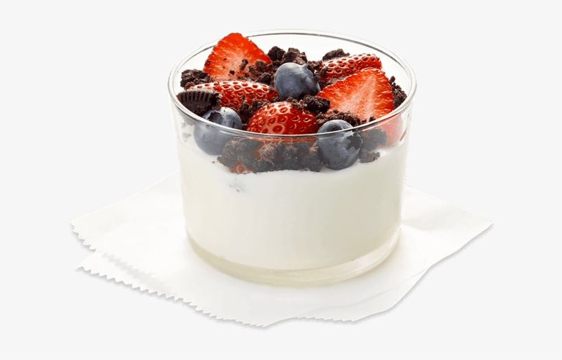 Greek Yogurt Parfait W/ Cookie Crumbs - Greek Yogurt Parfait W Cookie Crumbs, transparent png
