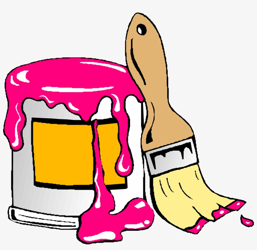 Painting In Orlando - Paint And Paintbrush Clipart, transparent png