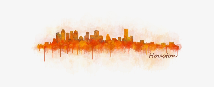 Houston City Skyline Hq V3 Ringer Tshirt For Sale By - Houston, transparent png