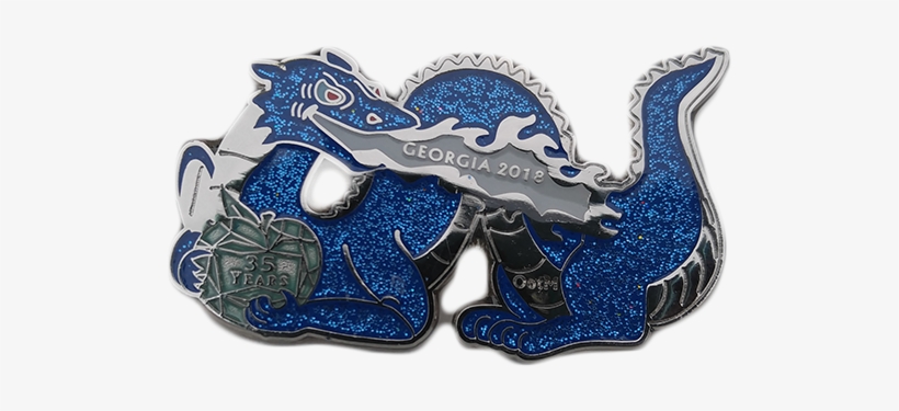 Blue Anniversary Classic Dragon - Belt Buckle, transparent png