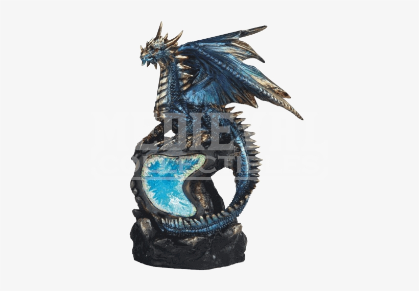 Blue Dragon On Geode Led Statue - Light-emitting Diode, transparent png
