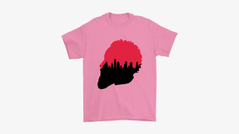 Harden Silhouette Houston Skyline T-shirt - T Shirt Fortnite Nike Just Play, transparent png