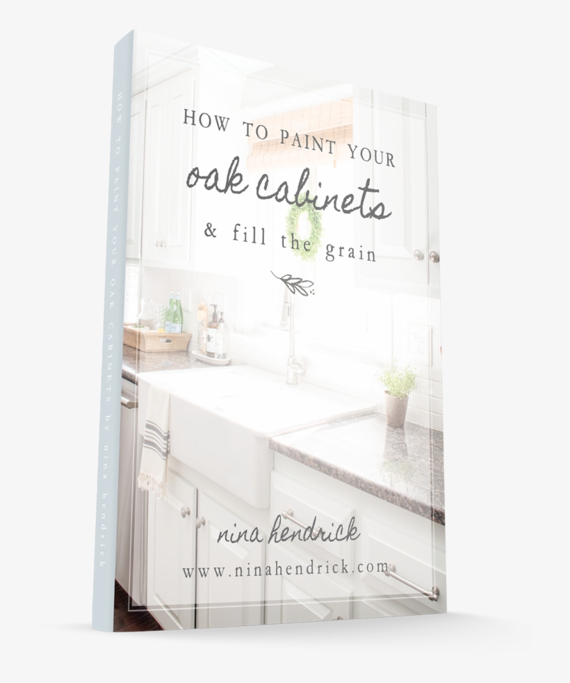 How To Paint Oak Cabinets And Fill The Grain Ebook - Paint, transparent png