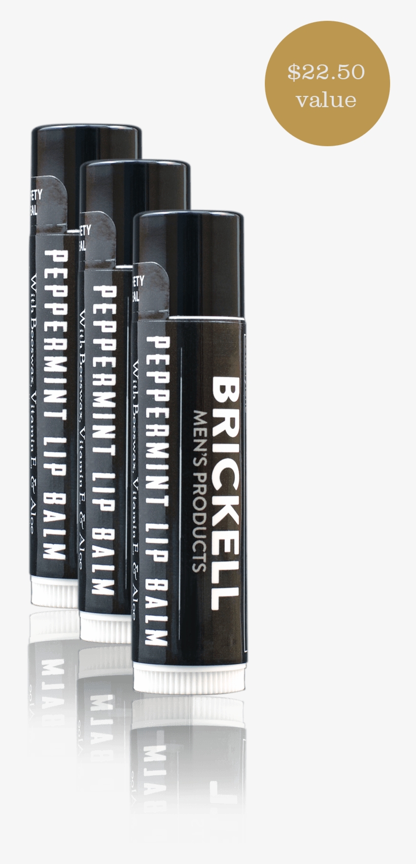 Natural Lip Balm For Men - Brickell Men's No Shine Lip Balm For Men, 0.15 Oz,, transparent png