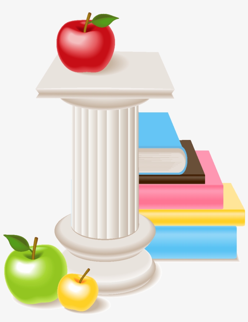 Vector Stack Of Books With Colored Apples - Entry 1 Functional Skills English, transparent png