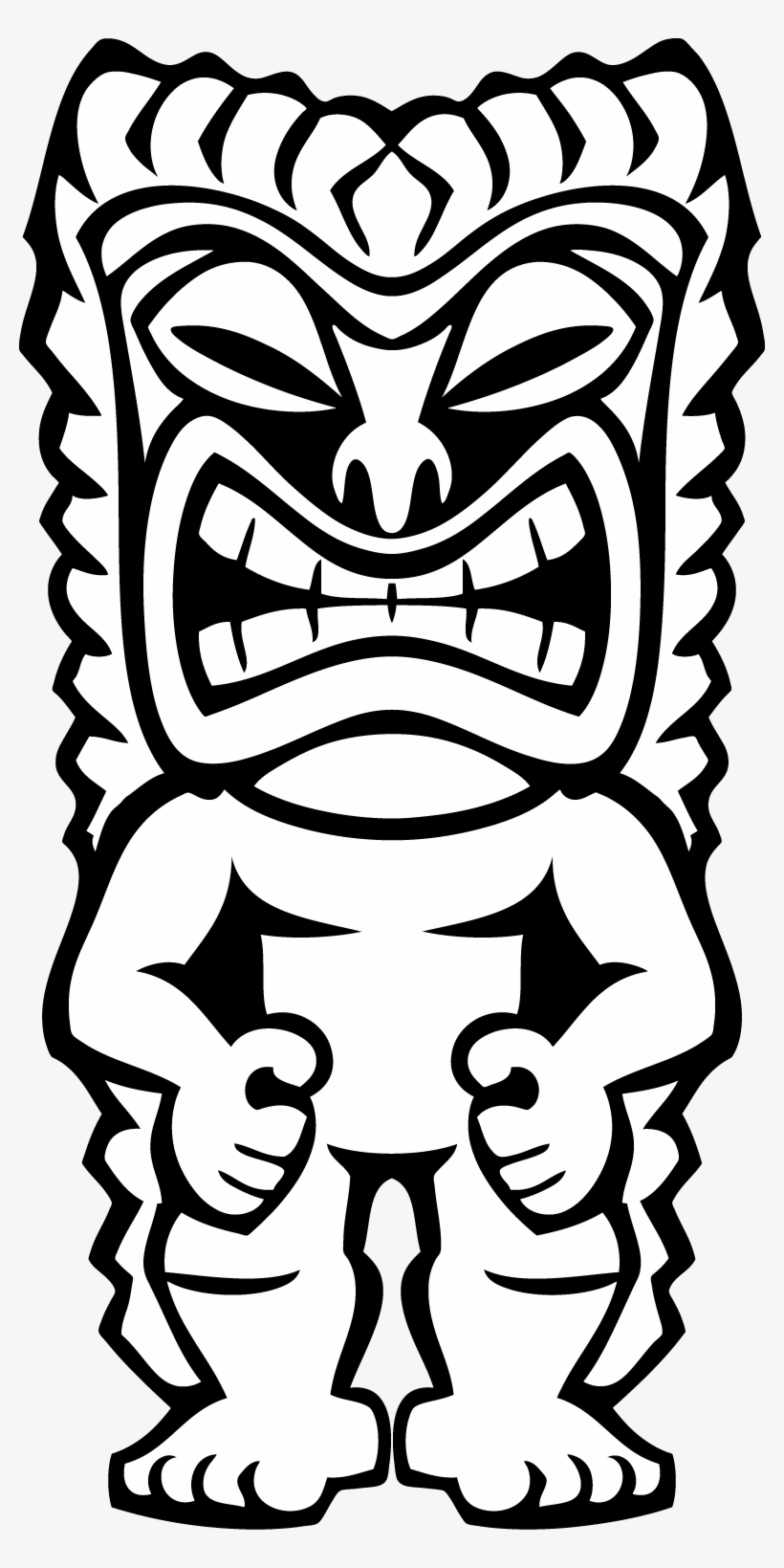 Hawaiian Tiki Clip Art Clipart Panda Free Clipart Images - Tiki Clipart Black And White, transparent png