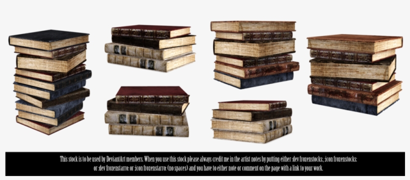 Stacks Of Books Renders By Frozenstocks - Stacks Of Books Render, transparent png