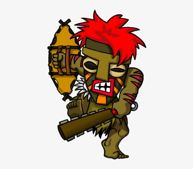 Tiki Warrior By Jonliland On Deviantart - Tiki Warrior Cartoon, transparent png