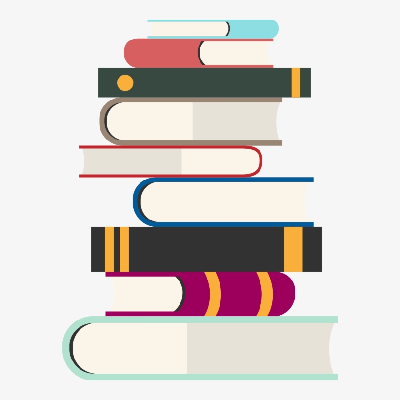 Pile Of Books Png Download - Png Flat Book Vector, transparent png