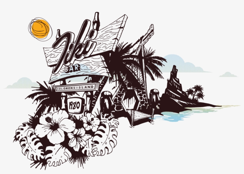 Tiki Clipart Black And White, transparent png