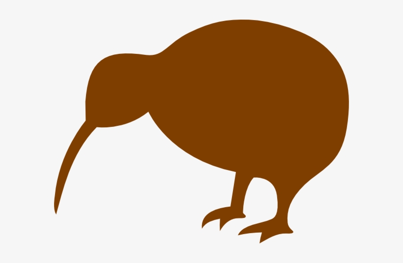 Kiwi Bird Clipart Tiki - Kiwi Bird Silhouette, transparent png