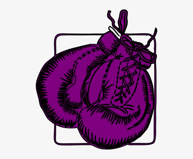 Boxer Clipart Box Glove - Purple Boxing Glove Transparent, transparent png