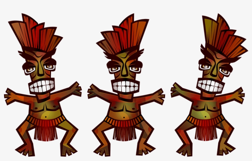 Top Bar Decorating Ideas - Tiki Men Pillow Case, transparent png