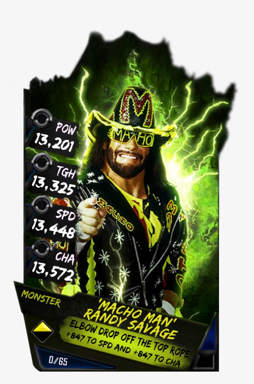 Randysavage S4 17 Monster - Wwe Supercard Monster Cards, transparent png