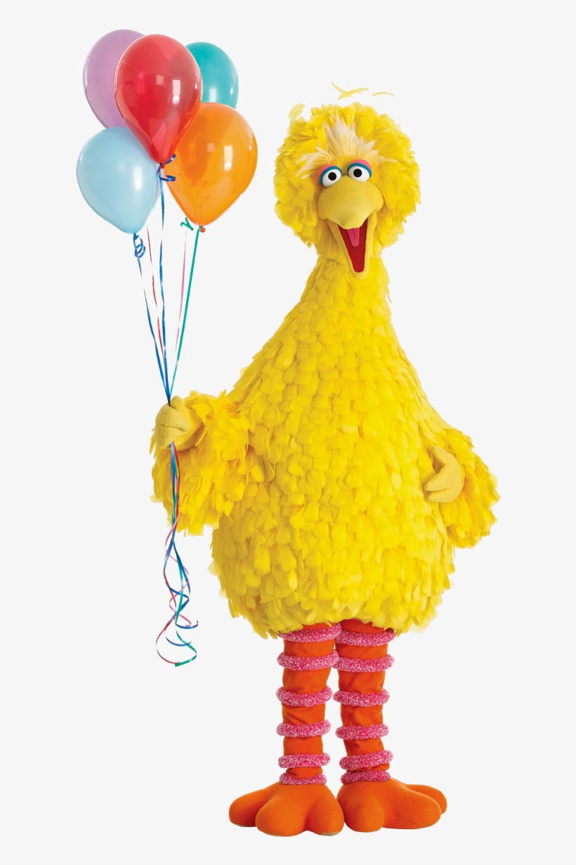 Big Wishes For Big Bird Today Is His Birthday - Big Bird With Balloons, transparent png