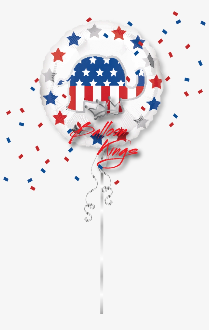 Election Republican Elephant - 7 Pc Republican Elephant Patriotic Red White, transparent png