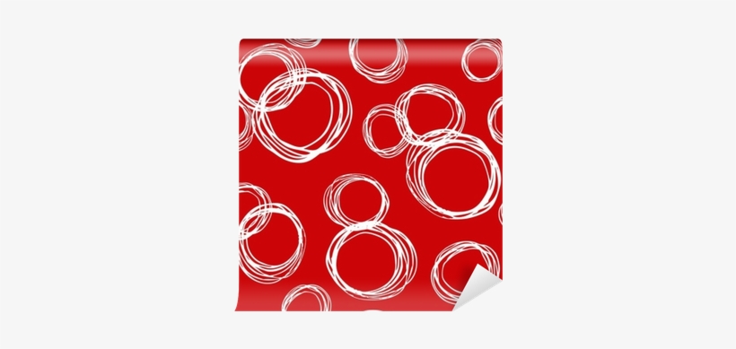 Seamless Pattern With Hand Drawn Circles Wall Mural - Pattern, transparent png