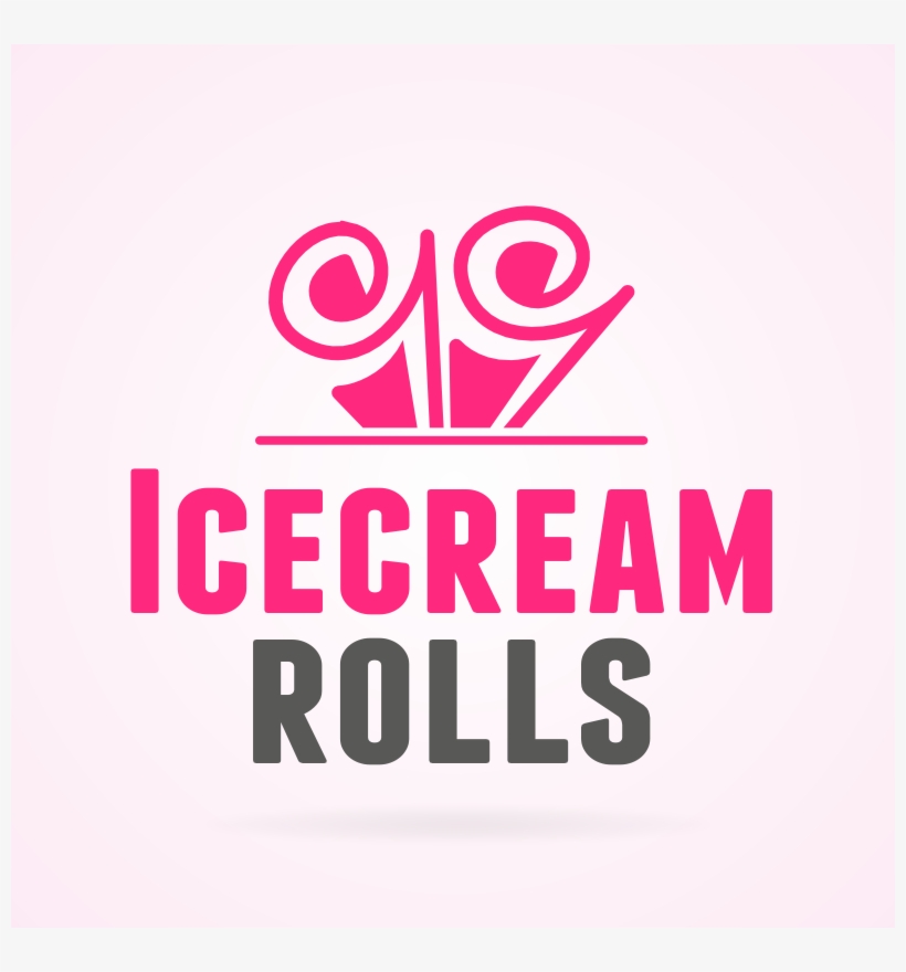 Ice Cream Rolls Restaurant Logo Template - Ice Cream Roll Logo, transparent png