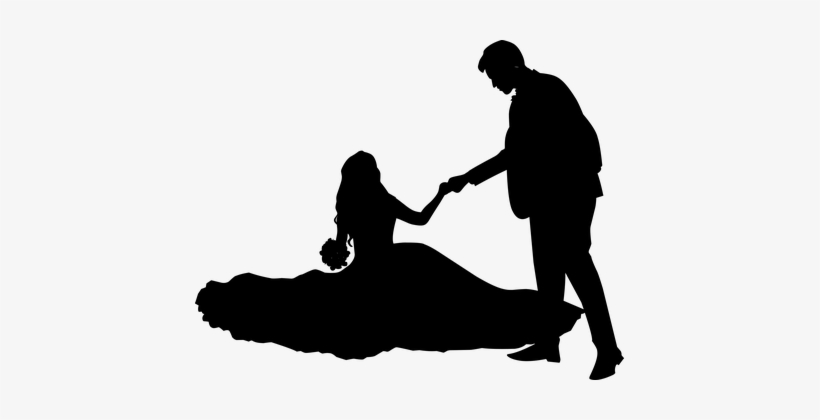 Silhouette, Bride, Groom, Couple, Dress - Bride, transparent png