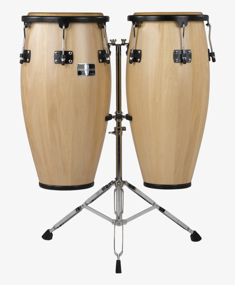 Gon Bops Fiesta Conga Set With Dual Conga Stand Natural, transparent png