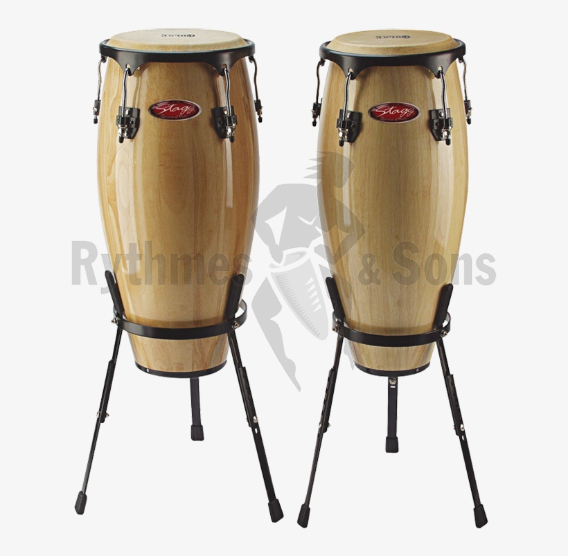 Stagg Pair Of Natural Varnished Congas - Stagg Congas, transparent png