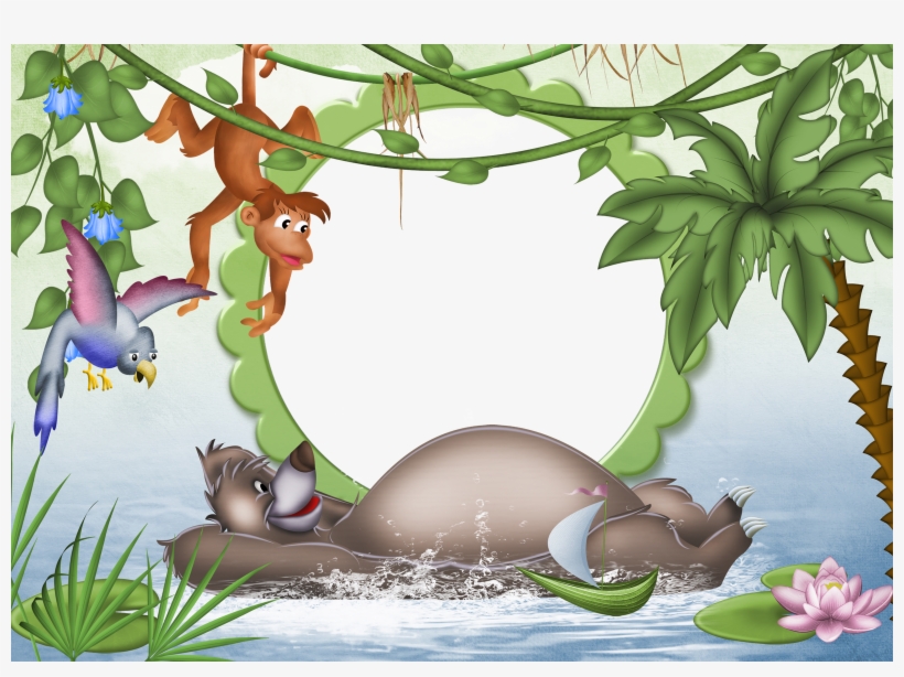 Cadre Animaux Jungle, transparent png