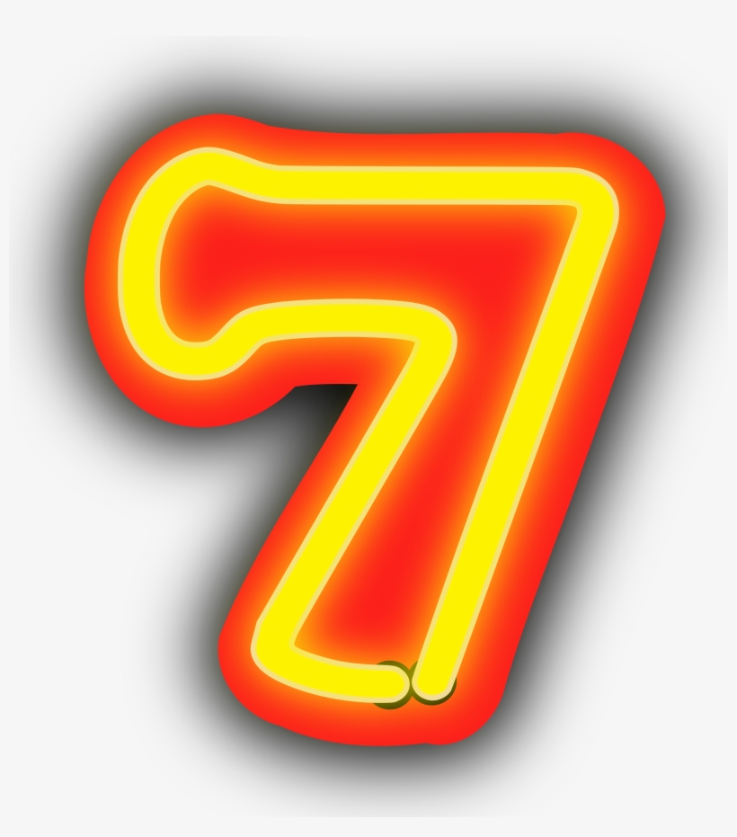 This Free Icons Png Design Of Neon Numerals-7, transparent png
