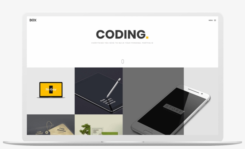 Box Minimal Portfolio Template - Bootstrap Portfolio Template - 861x484 ...