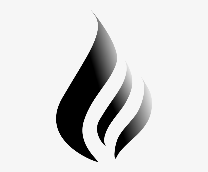 B&w Flame Logo Clip Art - Silhouette Flame, transparent png