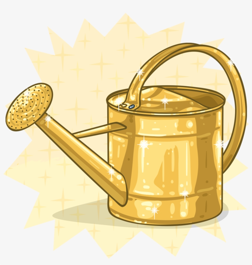 Golden Watering Can - Sprinkler Tool Clip Art, transparent png