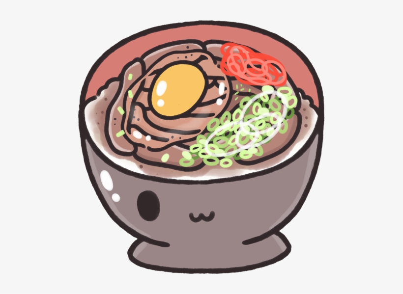 Chinese Clipart Kawaii - Katsudon Cartoon, transparent png
