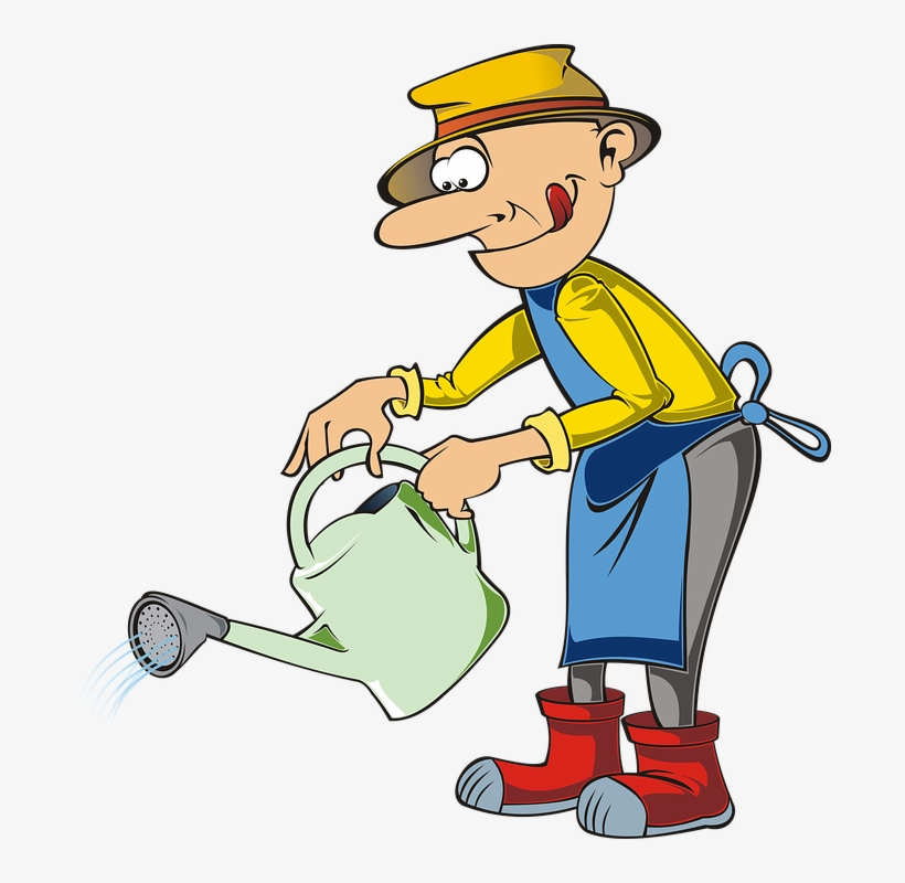 Gardener, Garden, Gardening, Watering Can, Watering - Jardinero Png, transparent png