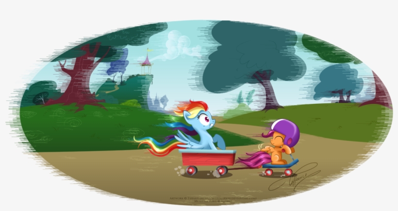 Selinmarsou, Rainbow Dash, Safe, Scootaloo, Scootalove, - Art, transparent png